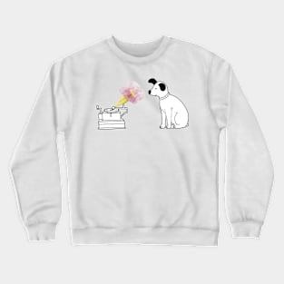 Dog with a victrola Crewneck Sweatshirt